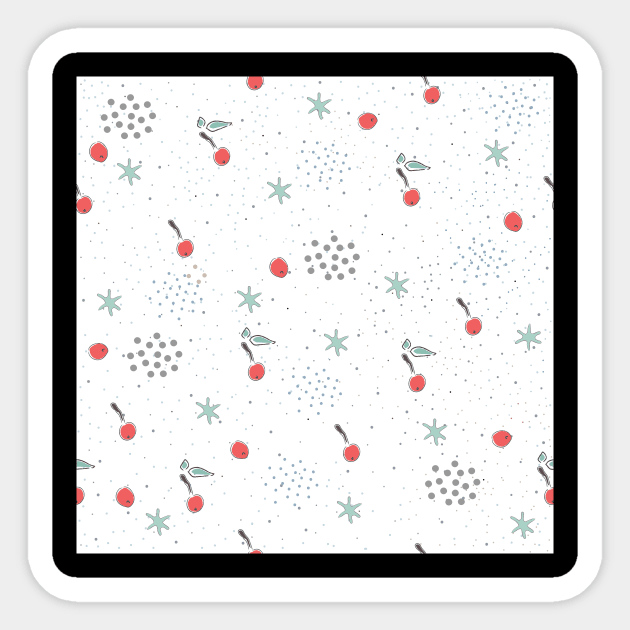 Cherries Sticker by Kristina Stellar Scandinavian Land